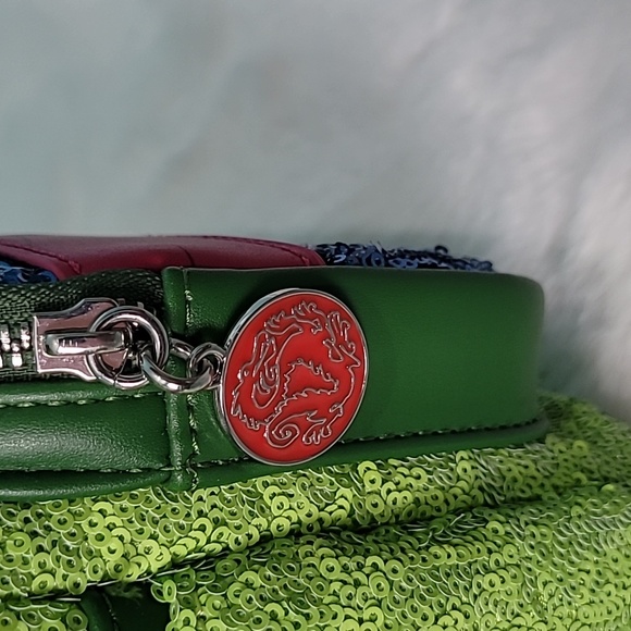 🩷💙Loungefly Mulan Sequins Mini Backpack/Wallet Bundle - Picture 4 of 11